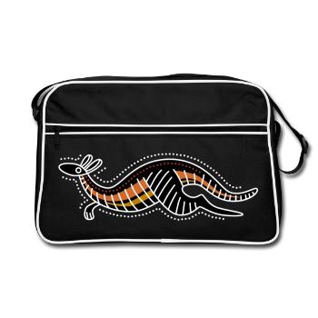 kangaroo - Sac Retro - noir/blanc - Devant
