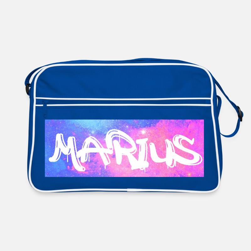 Marius Name Geschenk Geschenkidee Galaxie Retro Tasche