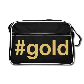 GOLD Hashtag - Sac Retro - noir/blanc - Devant