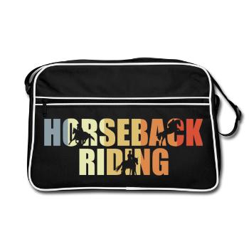 Équitation vintage - Sac Retro - noir/blanc - Devant
