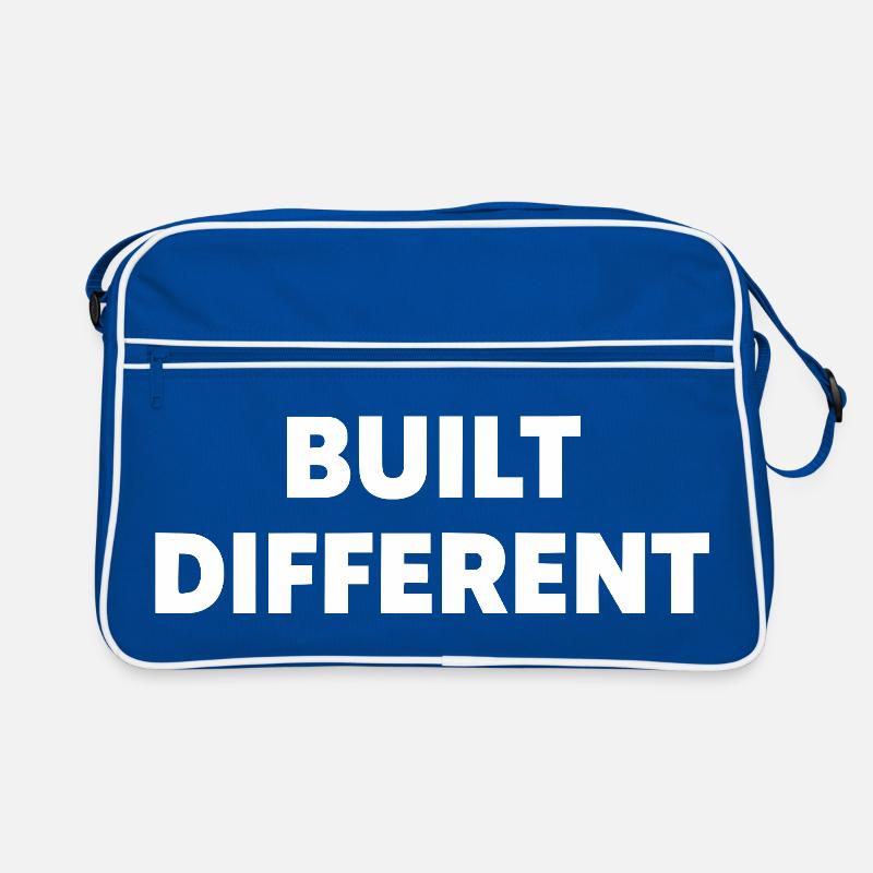 Built Different – Bold Statement Typografie Retro Tasche