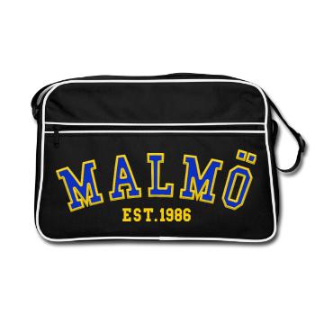 Malmö Fondé en 1986 - Sac Retro - noir/blanc - Devant