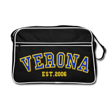 Vérone fondée en 2006 - Sac Retro - noir/blanc - Devant