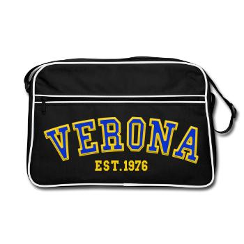Vérone fondée en 1976 - Sac Retro - noir/blanc - Devant