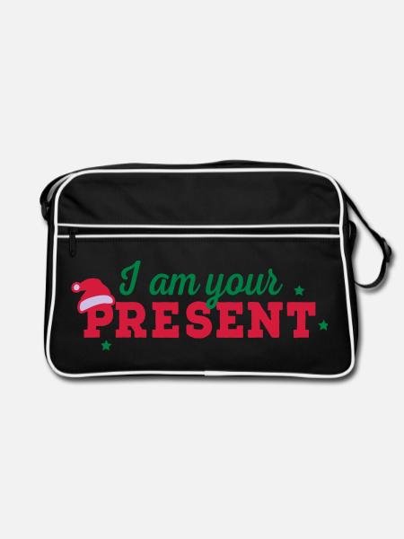 Weihnachten - Retro Tasche - Schwarz/Weiß