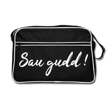 Saarland dialect shirt Saar Saarland gift - Retro Bag - black/white - Front