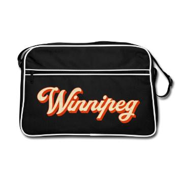 Winnipeg Retro Lettering - Retro Bag - black/white - Front