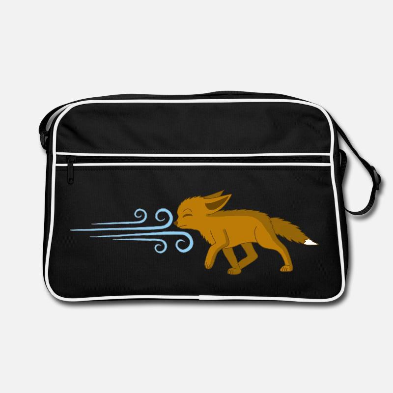 Der Fuchs und der Wind Retro Tasche