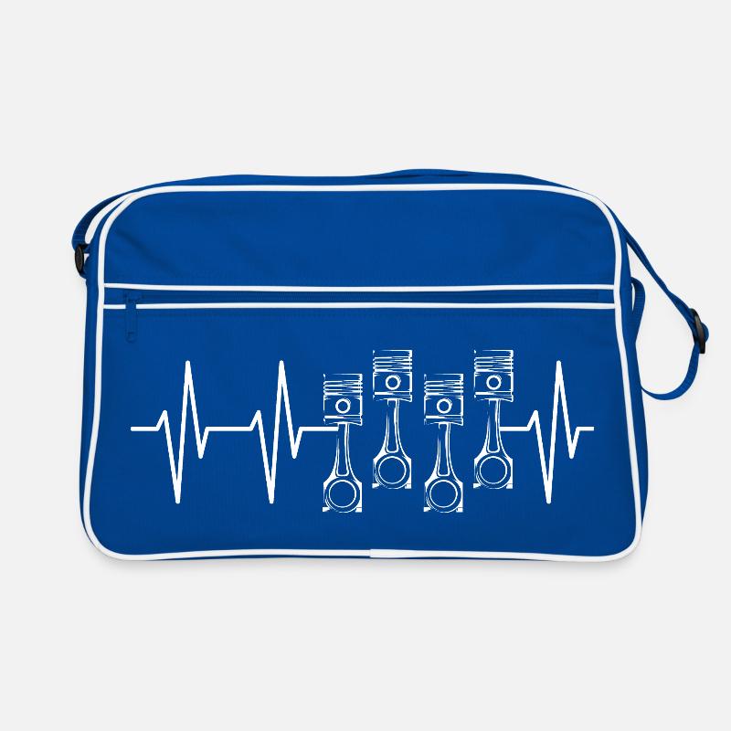 Heartbeat Piston Tuning Tuner Cars Engine Graphics Retro Bag