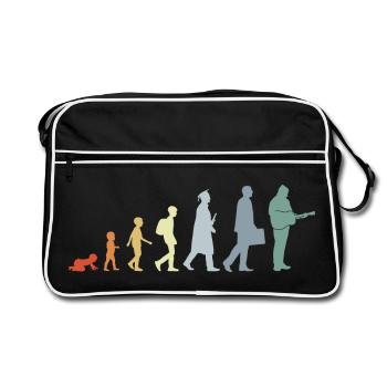 Gitarrist Evolution - Retro Tasche - Schwarz/Weiß - Vorne