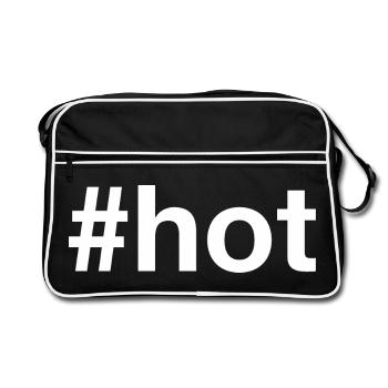 HOT Hashtag - Retro Bag - black/white - Front