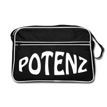 POWER - Retro Bag - black/white - Front