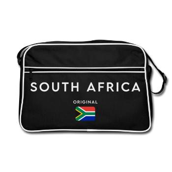 Drapeau sud-africain, fierté sud-africaine - Sac Retro - noir/blanc - Devant
