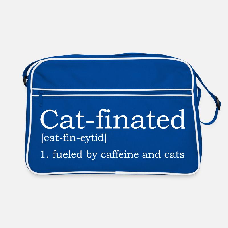 Alimenté par les chats et le café Sac Retro