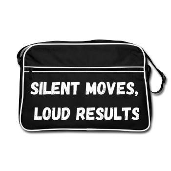 Mouvements silencieux, résultats bruyants l LateNightGrind - Sac Retro - noir/blanc - Devant