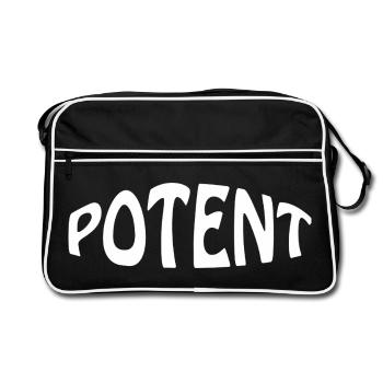 potent - Retro Bag - black/white - Front