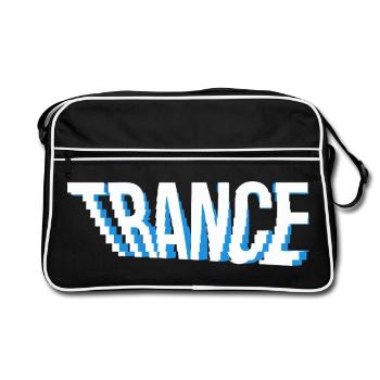 Conception de logo de musique trance. - Sac Retro - noir/blanc - Devant