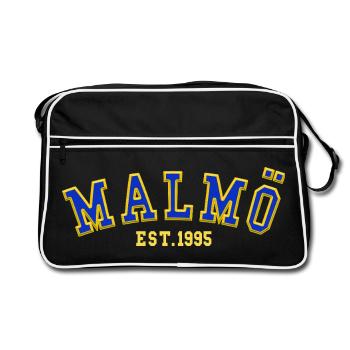 Malmö Est. 1995 - Retro Bag - black/white - Front