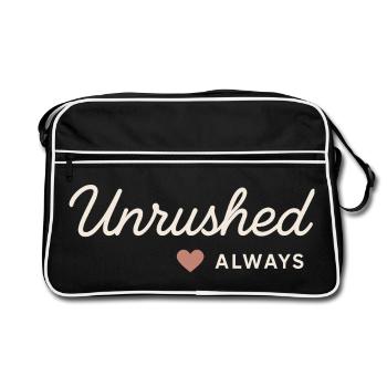 Ruhe Ist Rebellion. Soft Life Self Care - Retro Tasche - Schwarz/Weiß - Vorne