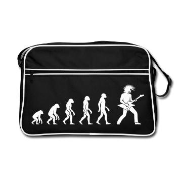 Evolution der Gitarrenkunst Rock n Roll - Retro Tasche - Schwarz/Weiß - Vorne