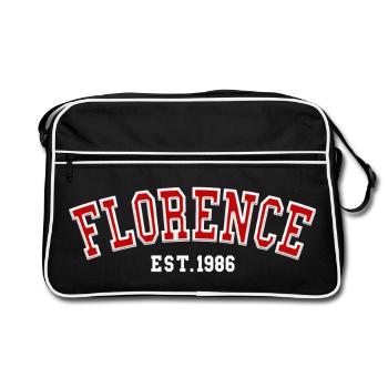 Florence fondée en 1986 - Sac Retro - noir/blanc - Devant