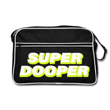 SUPER DOOPER - Retro Bag - black/white - Front