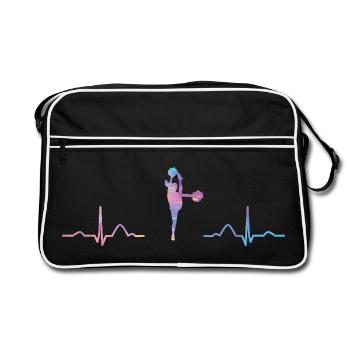 Cheerleader Cheer Mom Cheerleading - Retro Bag - black/white - Front