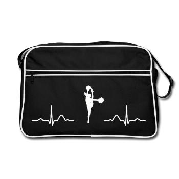 Cheerpom pom girls Mom Cheerleading - Sac Retro - noir/blanc - Devant