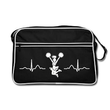 Cheerpom pom girls Mom Cheerleading - Sac Retro - noir/blanc - Devant