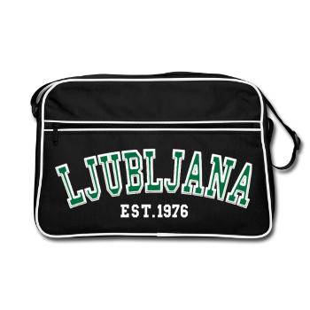 Ljubljana Fondée en 1976 - Sac Retro - noir/blanc - Devant