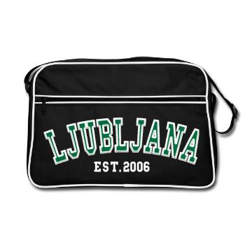 Ljubljana fondée en 2006 - Sac Retro - noir/blanc - Devant