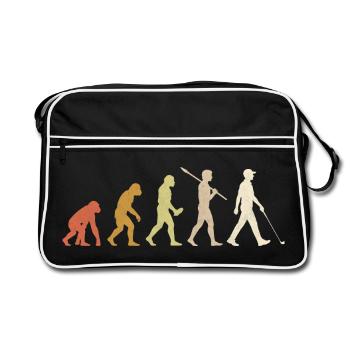 Hockey Evolution : Cadeau drôle de joueur de hockey - Sac Retro - noir/blanc - Devant