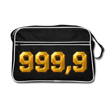 Or fin 999,9 - Sac Retro - noir/blanc - Devant