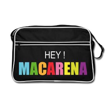 Hey macarena - Retro Bag - black/white - Front