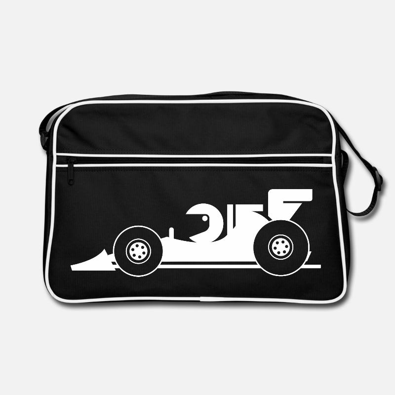 Racing Formula Car Comic Cartoon Race Car Team Retro Bag