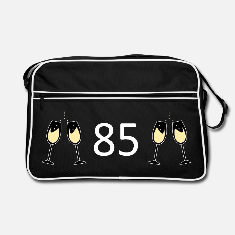85e anniversaire 85 ans 85 Numéro 85 Blanc Sac Retro