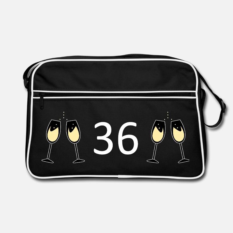 36th Birthday 36 Years Anniversary Number 36 Retro Bag