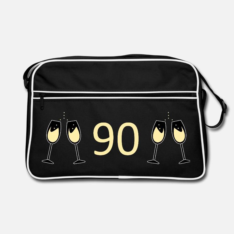 90e anniversaire 90e anniversaire 90 numéro 90 blanc Sac Retro