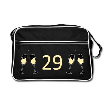 29th Birthday 29 Years Anniversary 29 Years Number 29 - Retro Bag - black/white - Front
