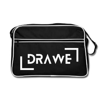 drawe - pressé, stressé, occupé, dialecte - Sac Retro - noir/blanc - Devant