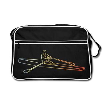 Croquis de gouvernail vintage - Sac Retro - noir/blanc - Devant