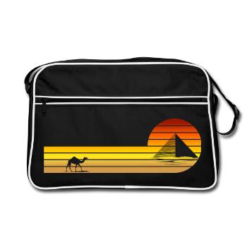Sunset in Egypt - Retro Bag - black/white - Front