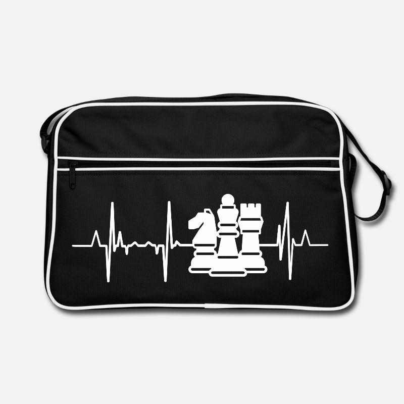 Schach Herzklopfen Retro Tasche