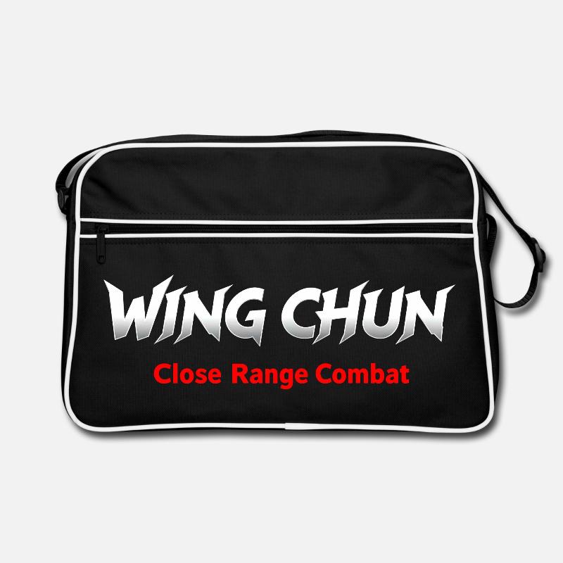Maillot de combat rapproché Wing Chun blanc rouge Sac Retro