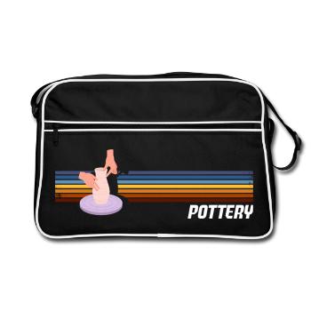 Ceramic Lovers Retro Style Pottery - Retro Bag - black/white - Front