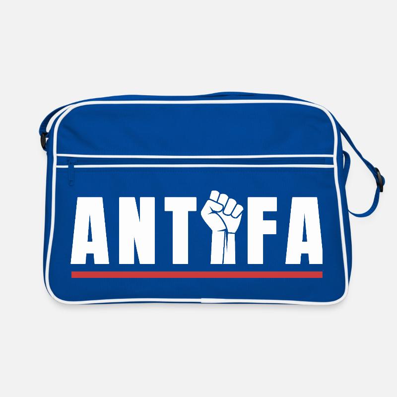 Antifa Protestfaust Antifaschistisches Statement Retro Tasche