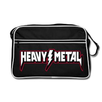 Heavy Metal 3D Logo - Sac Retro - noir/blanc - Devant