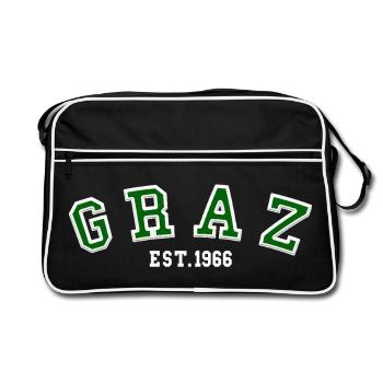Graz Fondée en 1966 - Sac Retro - noir/blanc - Devant