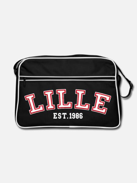 Lille gegründet 1986 - Retro Tasche - Schwarz/Weiß - Vorne