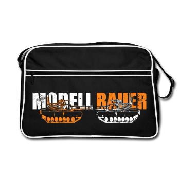 Modellbauer - Retro Tasche - Schwarz/Weiß - Vorne
